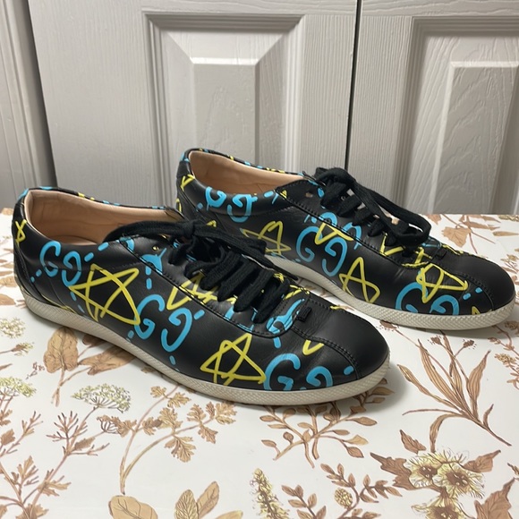 🤩🤩🤩AUTHENTIC GUCCIGHOST low top sneakers 🤩🤩🤩 size 39.5 - Picture 3 of 8